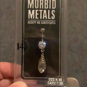 New belly button ring with gem